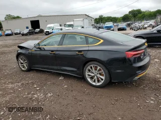 2020 Audi A5 Sportback Premium with VIN WAUANCF55LA007256, listed as a Copart auction lot 57772365 with 87,997 mi miles and Salvage title. Bid and sale history available at DreamBid. Image 2.