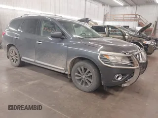 2013 Nissan Pathfinder Platinum with VIN 5N1AR2MM3DC625317, listed as a IAAI auction lot 41851620 with 186,178 mi miles and . Bid and sale history available at DreamBid. Image 1.