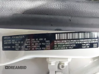 2015 Jeep Renegade Sport with VIN ZACCJBATXFPC42229, listed as a IAAI auction lot 40938824 with 136,649 mi miles and . Bid and sale history available at DreamBid. Image 9.