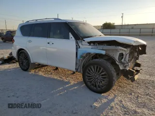 2022 Infiniti QX80 LUXE with VIN JN8AZ2AF3N9742621, listed as a Copart auction lot 74515284 with 44,738 mi miles and Salvage Title. Bid and sale history available at carsss.com. Image 4.