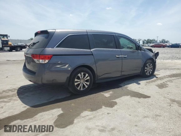 2016 Honda Odyssey EX-L with VIN 5FNRL5H60GB056665, listed as a Copart auction lot 53809485 with 189,197 mi miles and Salvage Title. Bid and sale history available at carsss.com. Image 3.
