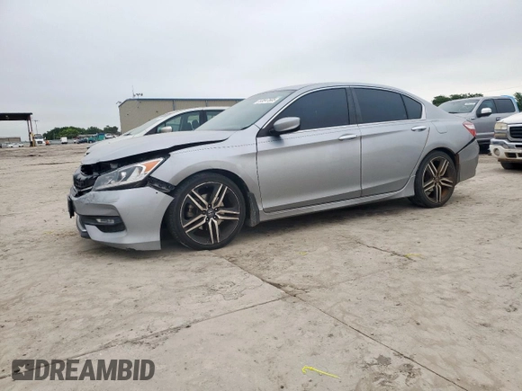 2016 Honda Accord Sport with VIN 1HGCR2F55GA169292, listed as a Copart auction lot 53847585 with 172,500 mi miles and Salvage title. Bid and sale history available at DreamBid. Image 1.