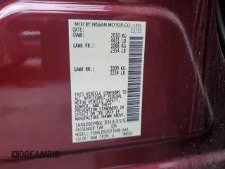 2016 Nissan LEAF SV with VIN 1N4BZ0CP8GC303355, listed as a Copart auction lot 48163075 with 67,665 mi miles and Salvage Title. Bid and sale history available at carsss.com. Image 12.