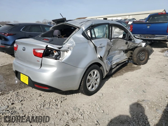 2015 Kia Rio LX with VIN KNADM4A3XF6506587, listed as a Copart auction lot 49625725 with 142,105 mi miles and Salvage Title. Bid and sale history available at carsss.com. Image 3.