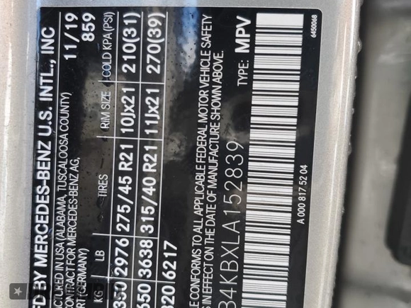 2020 Mercedes-Benz GLE 350 z VIN 4JGFB4KBXLA152839, wystawiony jako Copart lot #59857555 z przebiegiem 37 558 mil mil oraz Szkoda całkowita • Salvage title. Historia ofert i sprzedaży dostępna na DreamBid. Obrazek 14.