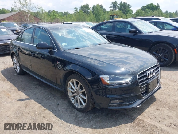 2014 Audi A4 Premium Plus with VIN WAUHFAFL0EN016523, listed as a IAAI auction lot 42456160 with 62,883 mi miles and . Bid and sale history available at DreamBid. Image 1.