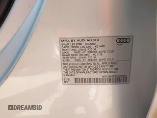 2014 Audi Q7 Premium Plus with VIN WA1LGAFE6ED017090, listed as a IAAI auction lot 42578109 with 145,357 mi miles and . Bid and sale history available at DreamBid. Image 9.