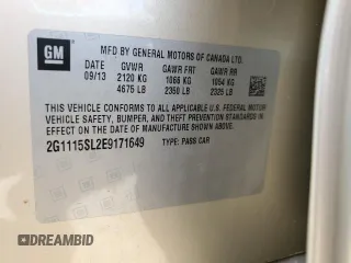 2014 Chevrolet Impala LT with VIN 2G1115SL2E9171649, listed as a Copart auction lot 60970825 with 188,092 mi miles and Salvage title. Bid and sale history available at DreamBid. Image 12.