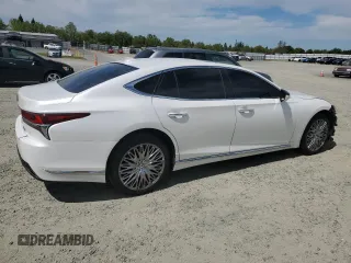 2018 Lexus LS with VIN JTHB51FF7J5003380, listed as a Copart auction lot 52611435 with 86,573 mi miles and Salvage Title. Bid and sale history available at carsss.com. Image 3.