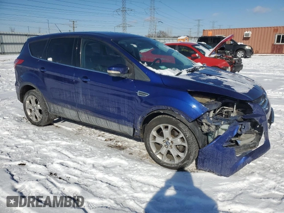 2013 Ford Escape SEL with VIN 1FMCU9H96DUA29845, listed as a Copart auction lot 44753655 with 99,376 mi miles and Salvage Title. Bid and sale history available at DreamBid. Image 4.