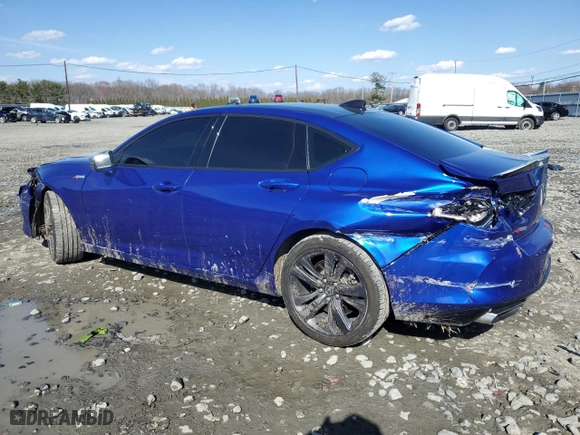 2021 Acura TLX w/A-Spec Package with VIN 19UUB5F56MA013302, listed as a Copart auction lot 50622565 with 47,059 mi miles and Salvage Title. Bid and sale history available at carsss.com. Image 2.