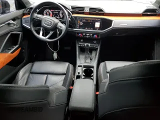 2019 Audi Q3 S line Premium Plus with VIN WA1EECF30K1067764, listed as a Copart auction lot 43360235 with 35,383 mi miles and Salvage Title. Bid and sale history available at carsss.com. Image 8.