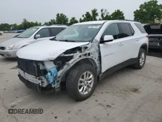 2019 Chevrolet Traverse LT Cloth z VIN 1GNEVGKW7KJ217499, wystawiony jako Copart lot #60507725 z przebiegiem 96 071 mil mil oraz Szkoda całkowita • Salvage title. Historia ofert i sprzedaży dostępna na DreamBid. Obrazek 1.