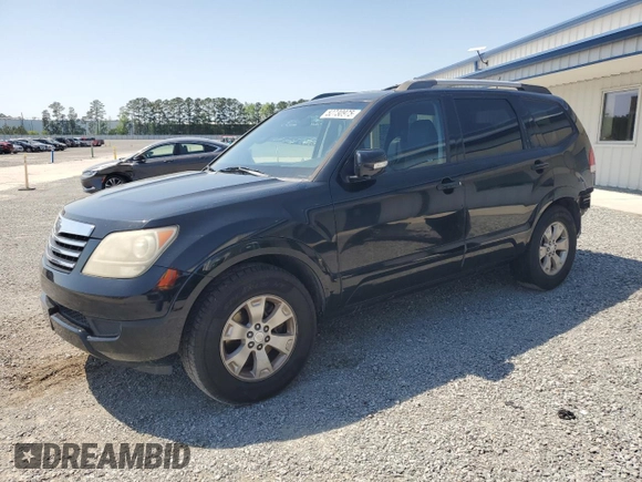 2009 Kia Borrego LX with VIN KNDJJ741395020692, listed as a Copart auction lot 52730975 with 217,861 mi miles and Salvage Title. Bid and sale history available at carsss.com. Image 1.