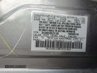 2024 Nissan Sentra SV with VIN 3N1AB8CV8RY251360, listed as a Copart auction lot 46095095 with Not Provided miles and Non Repairable. Bid and sale history available at DreamBid. Image 12.