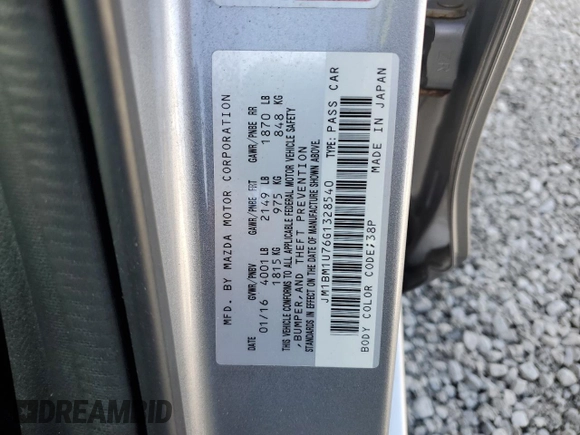 2016 Mazda 3 i Sport with VIN JM1BM1U76G1328540, listed as a Copart auction lot 50189785 with 134,642 mi miles and Salvage Title. Bid and sale history available at DreamBid. Image 12.
