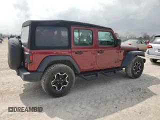2022 Jeep Wrangler Unlimited Sport with VIN 1C4HJXDG0NW100216, listed as a Copart auction lot 47610405 with 18,324 mi miles and Clean Title. Bid and sale history available at DreamBid. Image 3.