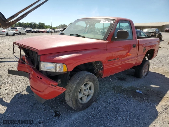1996 Dodge Ram 1500 with VIN 1B7HC16Y0TS664448, listed as a Copart auction lot 58747994 with 305,896 mi miles and Salvage Title. Bid and sale history available at carsss.com. Image 1.