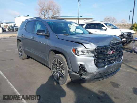2021 GMC Acadia SLE with VIN 1GKKNKLA4MZ168921, listed as a IAAI auction lot 41562602 with 26,370 mi miles and . Bid and sale history available at DreamBid. Image 1.