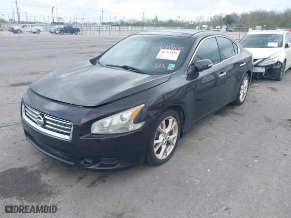 2012 Nissan Maxima 3.5 SV with VIN 1N4AA5AP1CC865403, listed as a IAAI auction lot 41793435 with 204,136 mi miles. Bid and sale history available at carsss.com. Image 2.