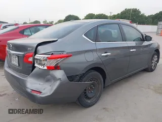 2015 Nissan Sentra S with VIN 3N1AB7AP1FY345428, listed as a IAAI auction lot 42044857 with 113,046 mi miles. Bid and sale history available at carsss.com. Image 4.
