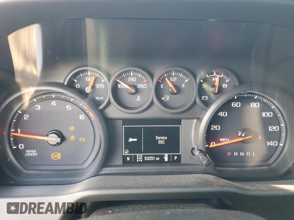 2020 Chevrolet Silverado 1500 Work Truck with VIN 1GCRYAEH1LZ325700, listed as a Copart auction lot 81700634 with 53,251 mi miles and Salvage Title. Bid and sale history available at carsss.com. Image 9.