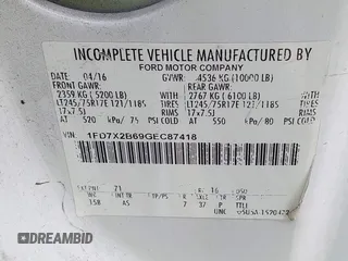 2016 Ford F-250 XL с VIN 1FD7X2B69GEC87418, выставлен на аукционе IAAI как лот 42014958 с пробегом 403 970 миль миль и . История ставок и продаж доступна на DreamBid. Изображение 9.