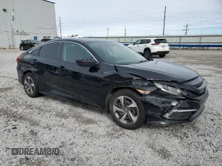 2019 Honda Civic LX with VIN 19XFC2F61KE009602, listed as a Copart auction lot 45585045 with 84,414 mi miles and Salvage Title. Bid and sale history available at DreamBid. Image 4.