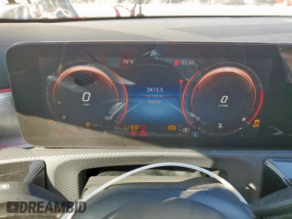 2021 Mercedes-Benz A 220 with VIN W1K3G4EB7MJ318357, listed as a Copart auction lot 47501735 with 54,204 mi miles and Clean Title. Bid and sale history available at DreamBid. Image 9.