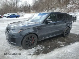 2020 Land Rover Range Rover Sport HST with VIN SALWS2RU6LA737782, listed as a Copart auction lot 45409675 with 57,388 mi miles and Salvage Title. Bid and sale history available at carsss.com. Image 1.