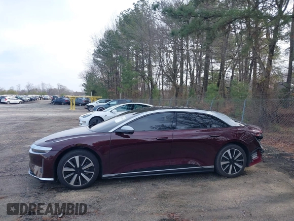 2022 Lucid Air Grand Touring with VIN 50EA1GBA8NA004892, listed as a IAAI auction lot 41553074 with 36,111 mi miles. Bid and sale history available at carsss.com. Image 15.