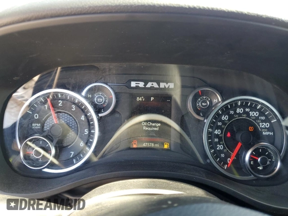 2023 Ram 1500 Big Horn with VIN 1C6SRFBT0PN610994, listed as a Copart auction lot 46251105 with 47,578 mi miles and Salvage Title. Bid and sale history available at carsss.com. Image 9.