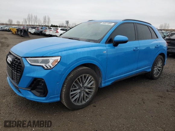 2020 Audi Q3 S line Prestige with VIN WA1FECF34L1039083, listed as a Copart auction lot 84031004 with 44,065 mi miles and Non repairable. Bid and sale history available at DreamBid. Image 1.