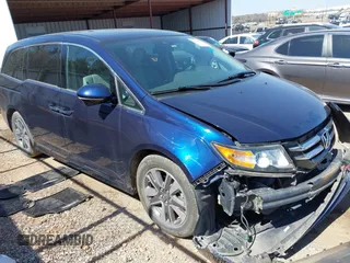 2016 Honda Odyssey Touring Elite with VIN 5FNRL5H92GB018400, listed as a IAAI auction lot 41786969 with 155,610 mi miles. Bid and sale history available at carsss.com. Image 1.