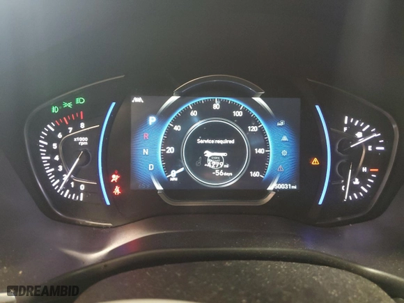 2020 Hyundai Santa Fe SEL with VIN 5NMS3CAD4LH282151, listed as a Copart auction lot 51655865 with 50,031 mi miles and Salvage Title. Bid and sale history available at carsss.com. Image 9.