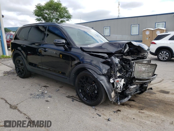 2022 Kia Telluride SX with VIN 5XYP5DHCXNG324600, listed as a Copart auction lot 63943025 with 37,174 mi miles and Salvage title. Bid and sale history available at DreamBid. Image 4.
