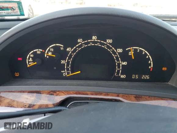 2004 Mercedes-Benz S-Class 5.0L with VIN WDBNG75J74A404066, listed as a Copart auction lot 42602405 with 0 mi miles and Salvage Title. Bid and sale history available at carsss.com. Image 9.