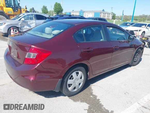 2012 Honda Civic LX z VIN 19XFB2F56CE084744, wystawiony jako IAAI lot #42077087 z przebiegiem 177 263 mil mil oraz . Historia ofert i sprzedaży dostępna na DreamBid. Obrazek 4.