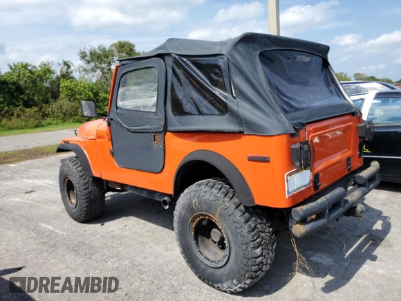 1979 Jeep CJ z VIN J9F93EH832940, wystawiony jako Copart lot #75121864 z przebiegiem Nie podano mil oraz Szkoda całkowita • Salvage title. Historia ofert i sprzedaży dostępna na DreamBid. Obrazek 2.
