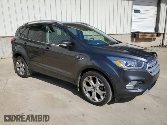 2019 Ford Escape Titanium with VIN 1FMCU9J91KUA15536, listed as a Copart auction lot 49584235 with 158,014 mi miles and Clean Title. Bid and sale history available at carsss.com. Image 4.