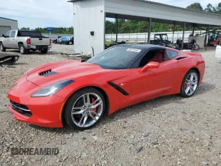 2015 Chevrolet Corvette 1LT with VIN 1G1YB2D73F5123313, listed as a Copart auction lot 55674454 with 72,831 mi miles and Salvage Title. Bid and sale history available at carsss.com. Image 1.