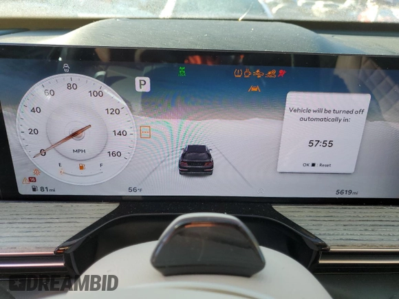 2025 Genesis GV80 Prestige with VIN KMUHEESC3SU218547, listed as a Copart auction lot 81136884 with 5,619 mi miles and Salvage Title. Bid and sale history available at DreamBid. Image 9.