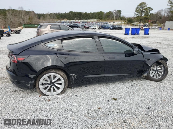 2022 Tesla Model 3 Long Range with VIN 5YJ3E1EB1NF178703, listed as a Copart auction lot 44350175 with 0 mi miles and Salvage Title. Bid and sale history available at carsss.com. Image 3.