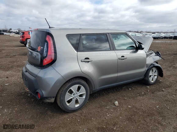 2015 Kia Soul with VIN KNDJN2A26F7227727, listed as a Copart auction lot 50202815 with 98,971 mi miles and Salvage Title. Bid and sale history available at carsss.com. Image 3.