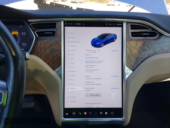 2016 Tesla Model S 90D with VIN 5YJSA1E25GF144614, listed as a IAAI auction lot 40941311 with 83,587 mi miles and . Bid and sale history available at DreamBid. Image 17.