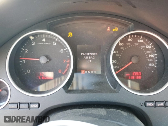 2008 Audi A4 2.0T z VIN WAUAF48H18K000638, wystawiony jako Copart lot #43280425 z przebiegiem 118 138 mil mil oraz Czysty tytuł • Clean title. Historia ofert i sprzedaży dostępna na DreamBid. Obrazek 9.