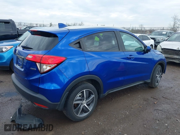2022 Honda HR-V EX with VIN 3CZRU6H53NM773008, listed as a IAAI auction lot 41904292 with 24,703 mi miles. Bid and sale history available at carsss.com. Image 4.
