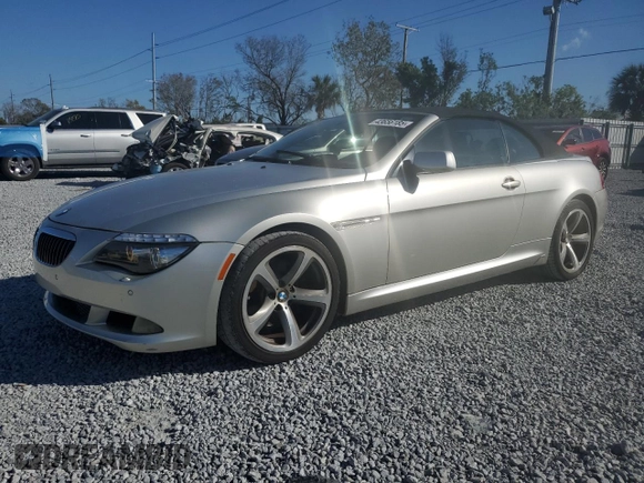 2008 BMW 6 Series 650i with VIN WBAEB53578CX61863, listed as a Copart auction lot 43656185 with 123,009 mi miles and Clean Title. Bid and sale history available at carsss.com. Image 1.