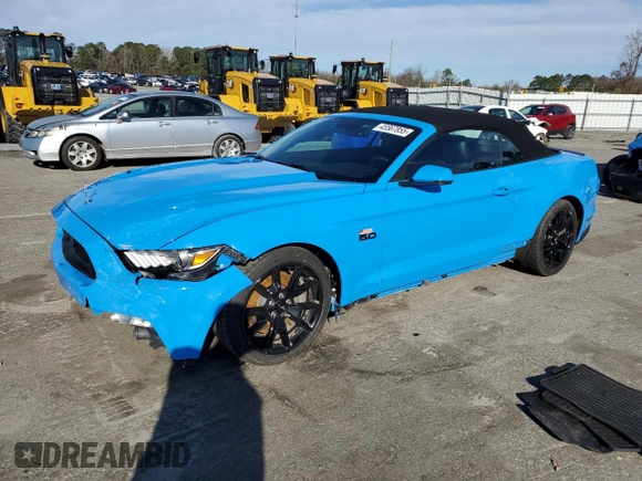 2017 Ford Mustang GT Premium with VIN 1FATP8FFXH5319509, listed as a Copart auction lot 45567855 with 43,612 mi miles and Salvage title. Bid and sale history available at DreamBid. Image 1.
