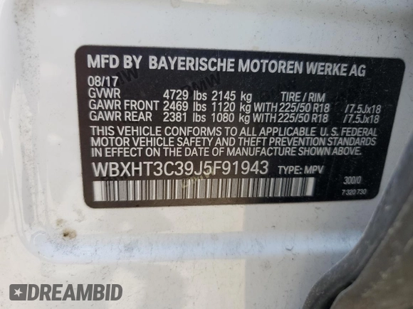 2018 BMW X1 xDrive28i z VIN WBXHT3C39J5F91943, wystawiony jako Copart lot #63497885 z przebiegiem 88 002 mil mil oraz Czysty tytuł • Clean title. Historia ofert i sprzedaży dostępna na DreamBid. Obrazek 13.